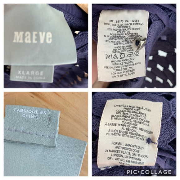 Anthropologie Maeve Navy Dress - Picture 7 of 8